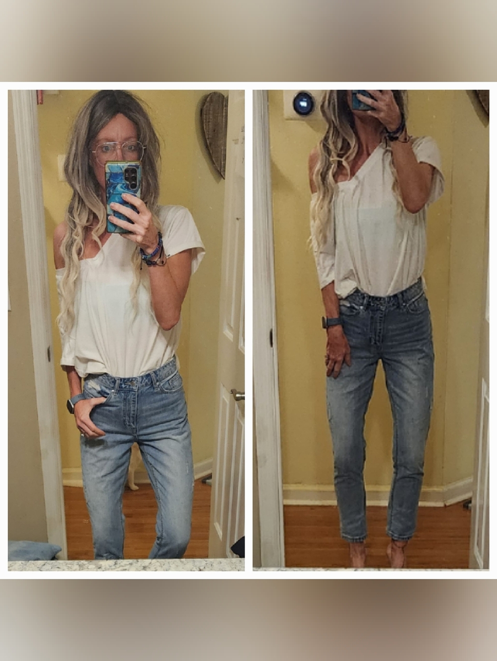 Vintage Vero Moda High Rise Tapered Leg Mom Jeans